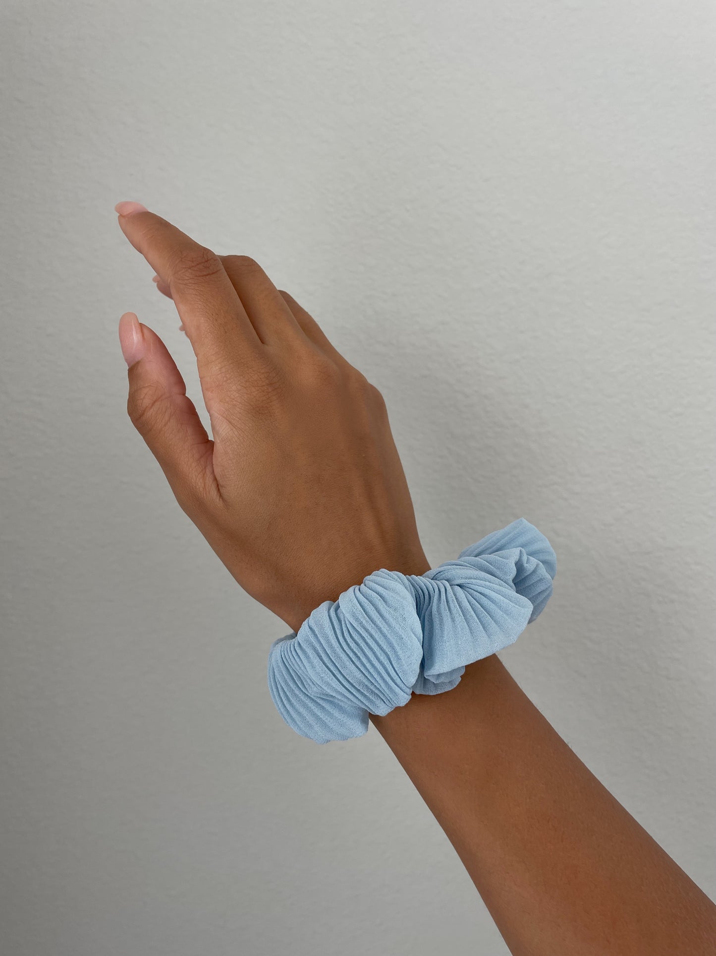 BABY BLUE Scallop Scrunchie