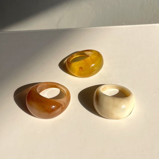 BUTTERSCOTCH Resin Rings