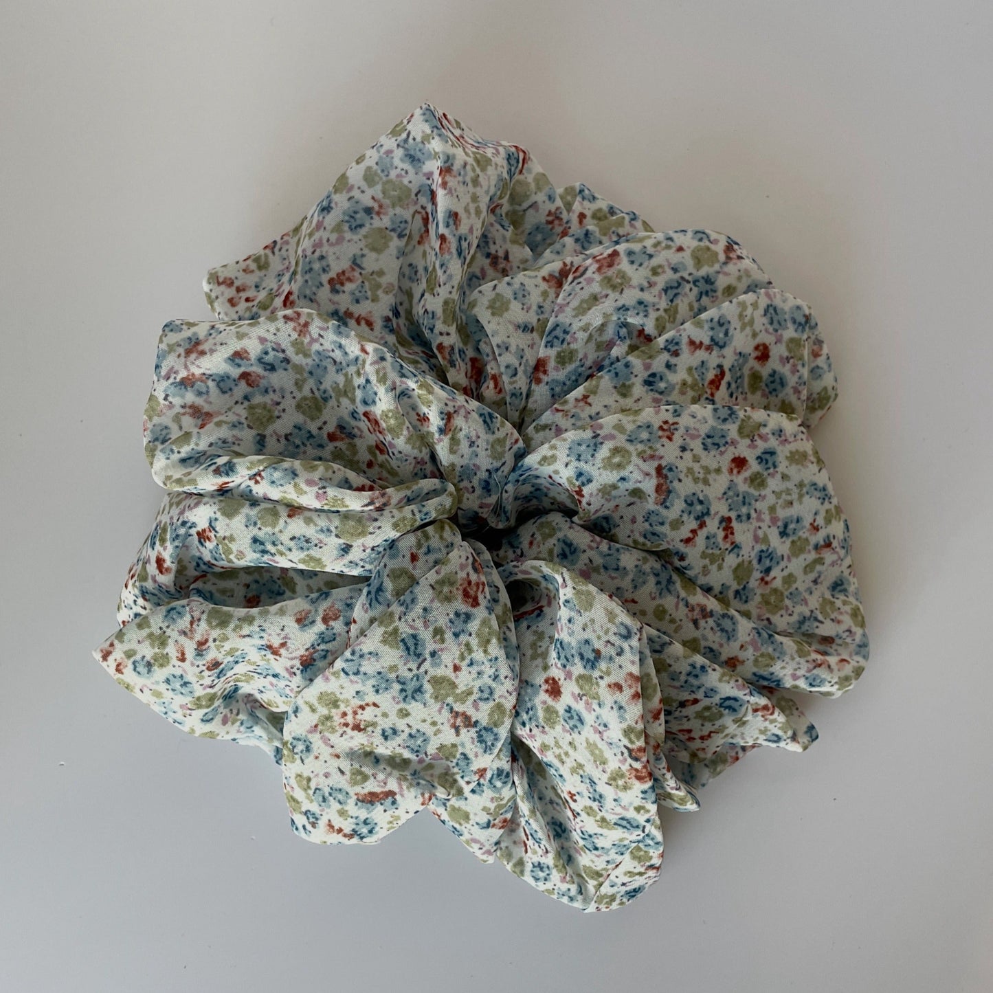 BOHEMIAN Floral OVERSIZED Scrunchie / Blue